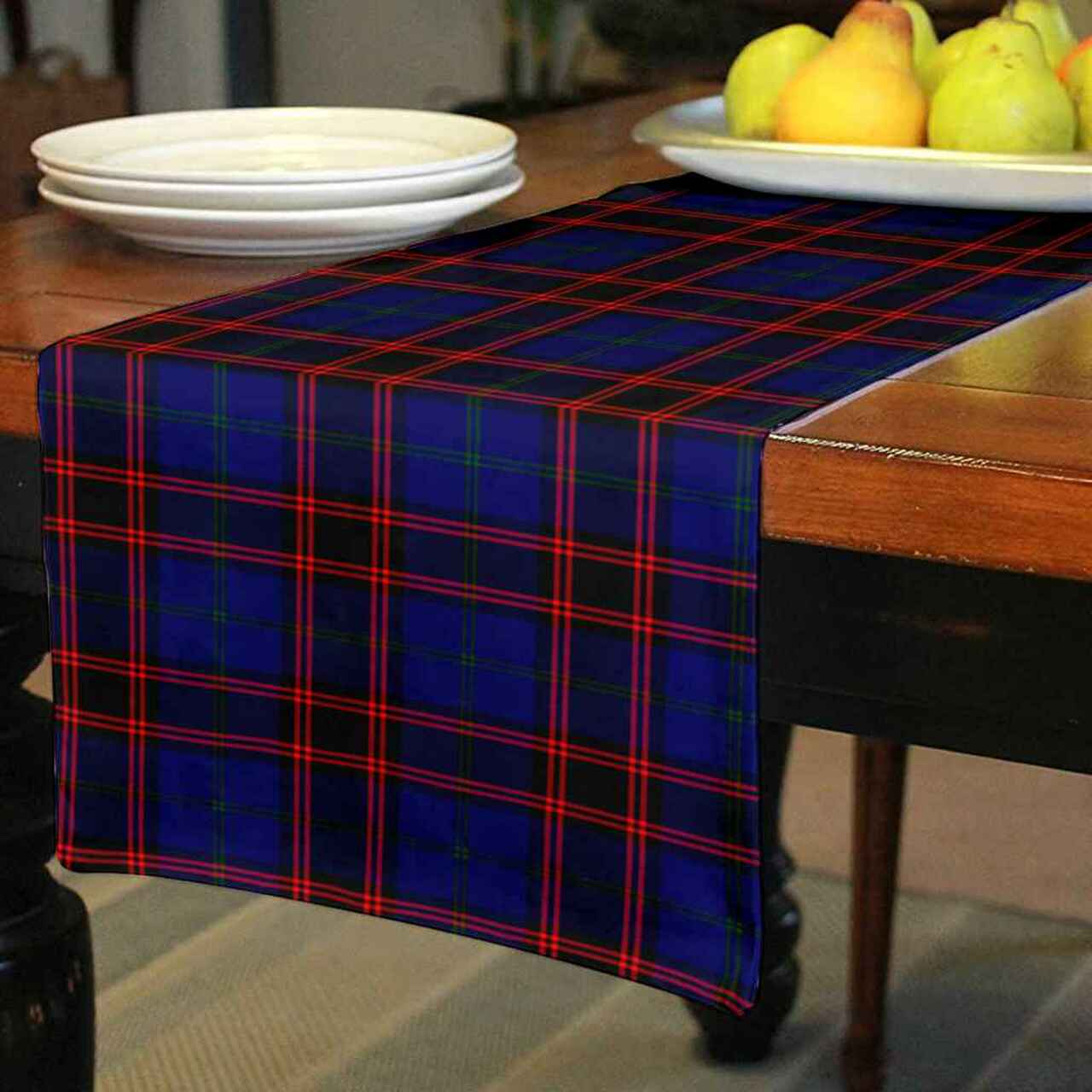 Clan Home Modern Tartan Table Runner Cotton JQ47 Home Modern Tartan Tartan Table Runner   