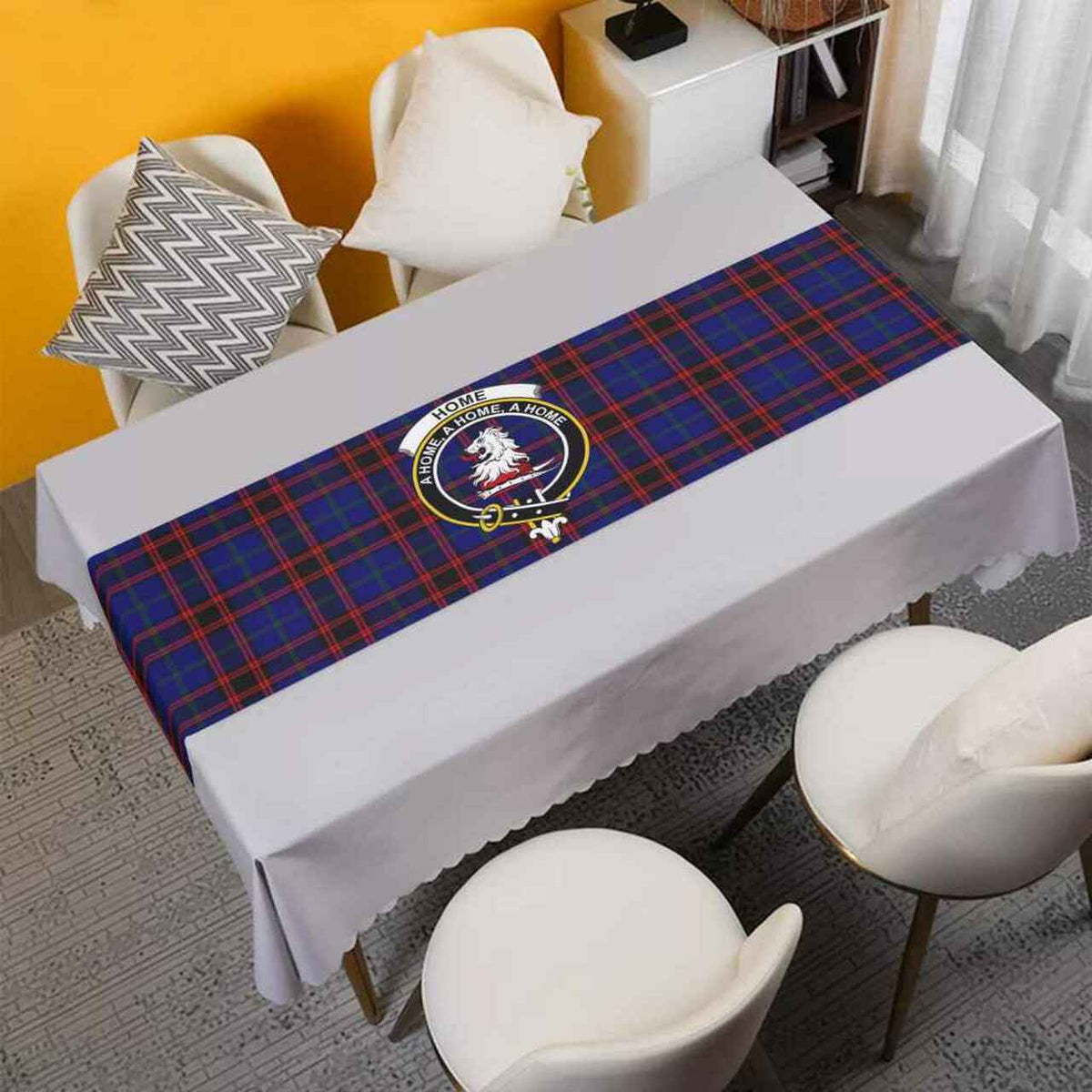 Clan Home (or Hume) Tartan Crest Table Runner Cotton ZQ13 Home (or Hume) Tartan Tartan Table Runner   