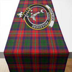 Clan Hopkirk Tartan Crest Table Runner Cotton PR98 Hopkirk Tartan Tartan Table Runner   