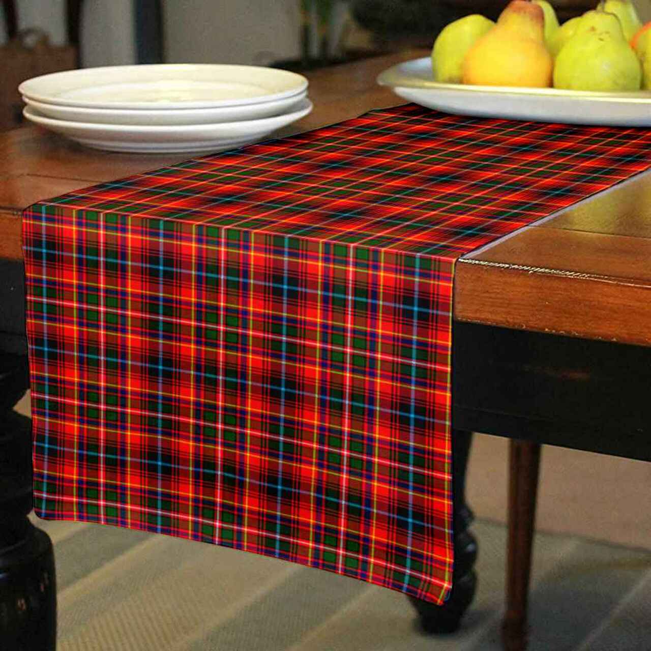 Clan Innes Modern Tartan Table Runner Cotton RN95 Innes Modern Tartan Tartan Table Runner   