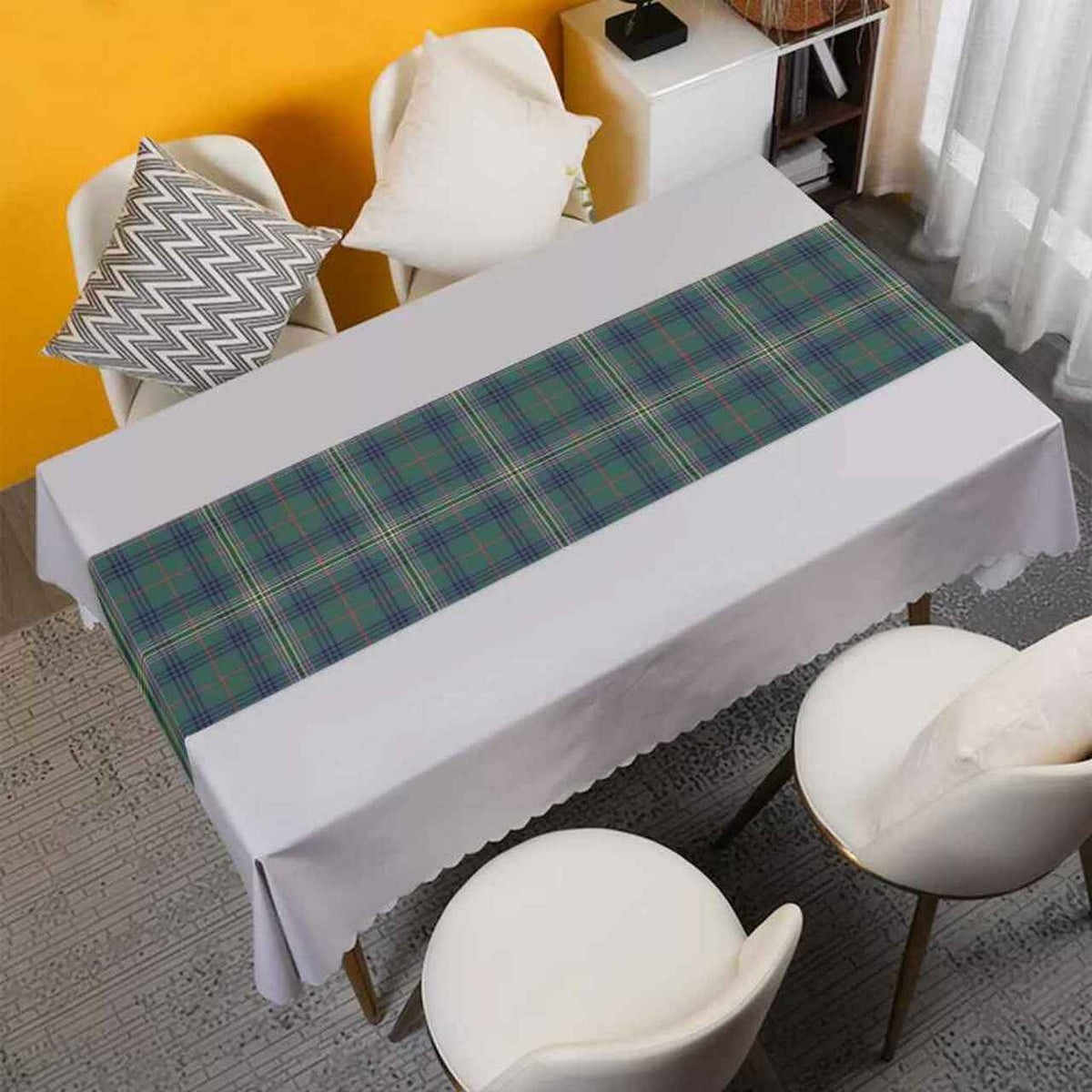 Clan Kennedy Modern Tartan Table Runner Cotton NW55 Kennedy Modern Tartan Tartan Table Runner   