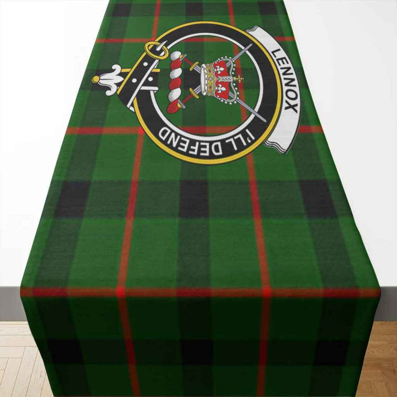 Clan Lennox (Lennox Kincaid) Tartan Crest Table Runner Cotton JD38 Lennox (Lennox Kincaid) Tartan Tartan Table Runner   