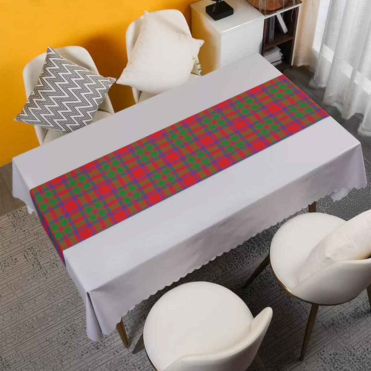 Clan MacKintosh Modern Tartan Table Runner Cotton DM18 MacKintosh Modern Tartan Tartan Table Runner   