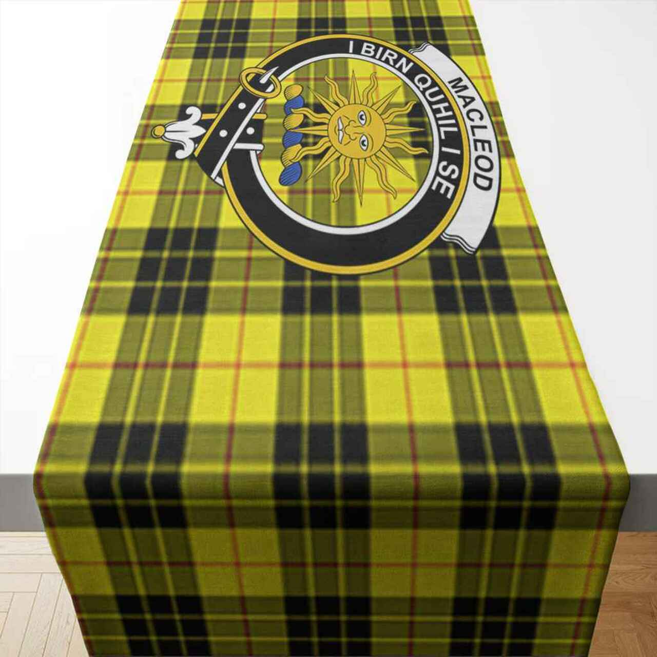 Clan Clan MacLeod Tartan Crest Table Runner Cotton TZ76 MacLeod Tartan Tartan Table Runner   