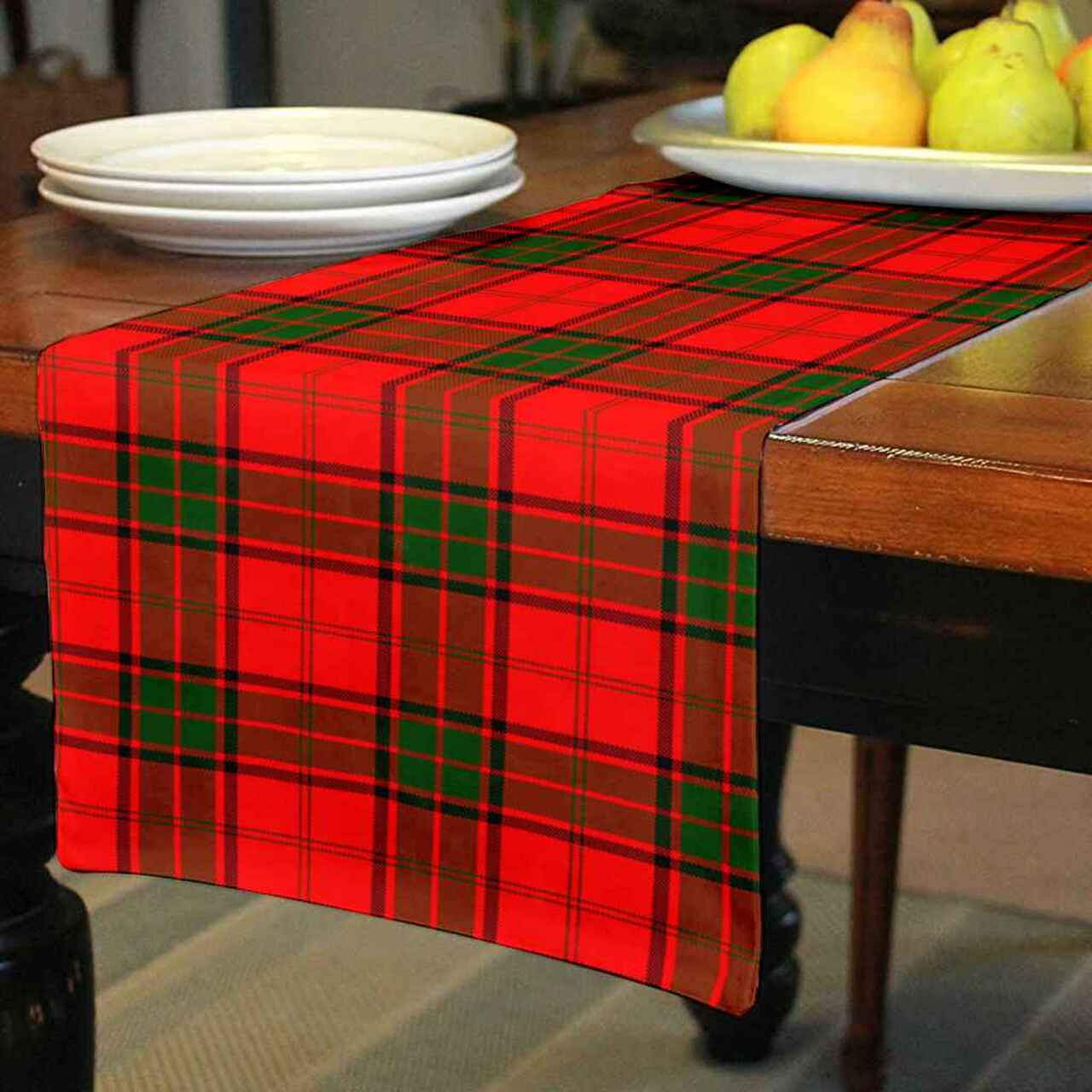 Clan Clan Maxwell Modern Tartan Table Runner Cotton PU60 Maxwell Modern Tartan Tartan Table Runner   