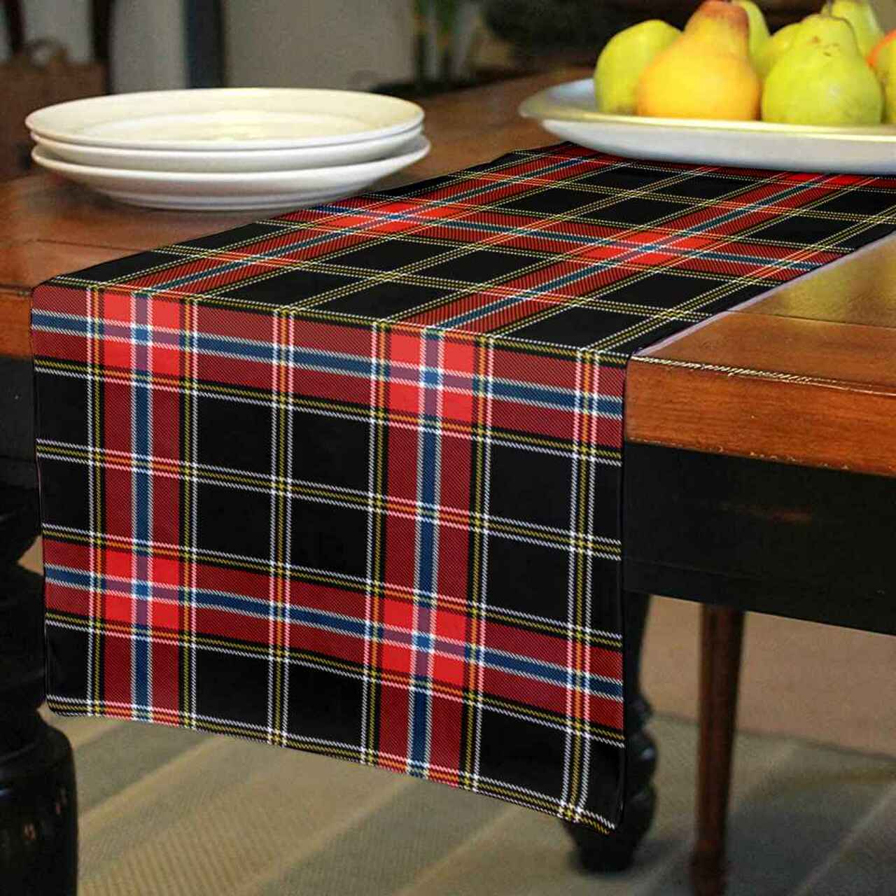 Clan Clan Norwegian Night Tartan Table Runner Cotton DS80 Norwegian Night Tartan Tartan Table Runner   