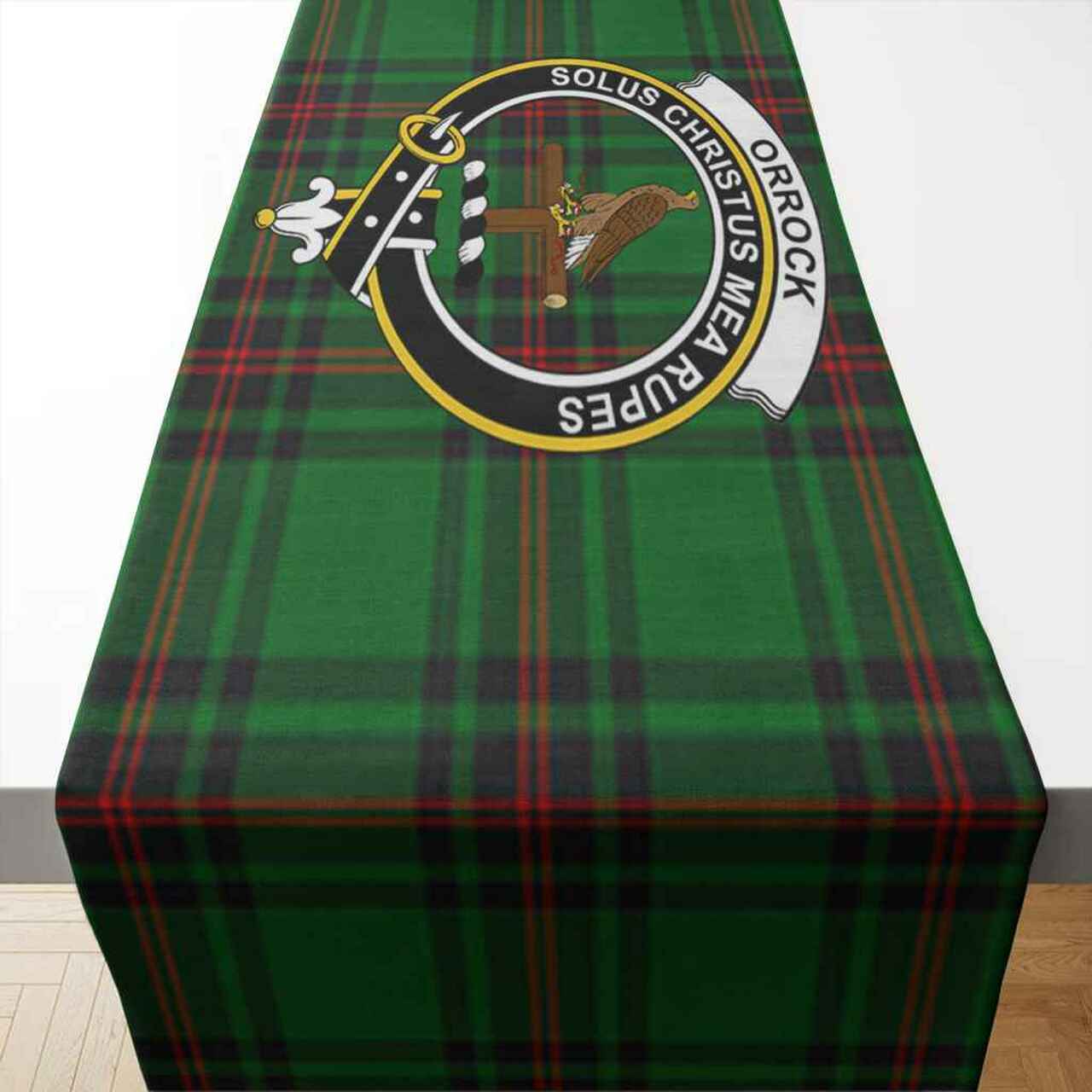 Clan Clan Clan Orrock Tartan Crest Table Runner Cotton XP95 Orrock Tartan Tartan Table Runner   