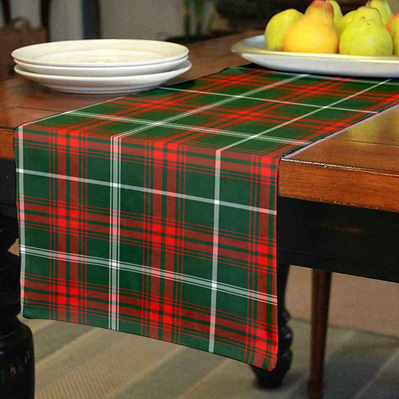 Clan Prince of Wales Tartan Table Runner Cotton GM43 Prince of Wales Tartan Tartan Table Runner   