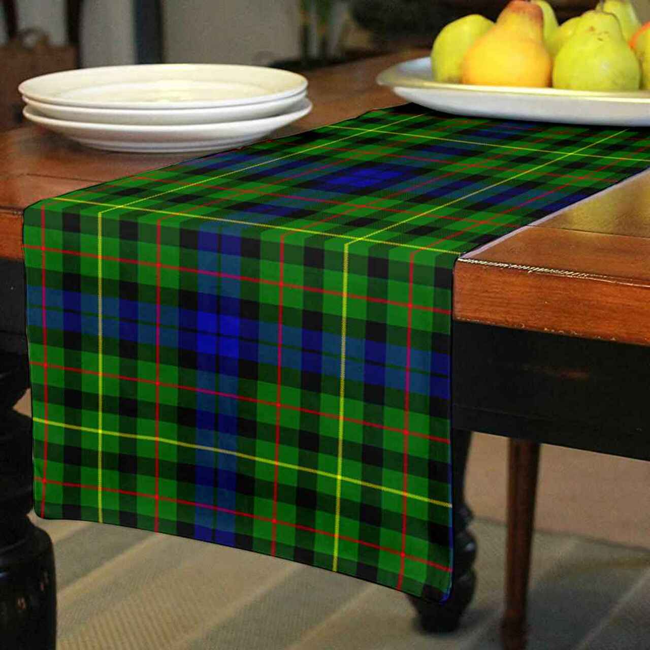 Clan Rollo Modern Tartan Table Runner Cotton BD16 Rollo Modern Tartan Tartan Table Runner   