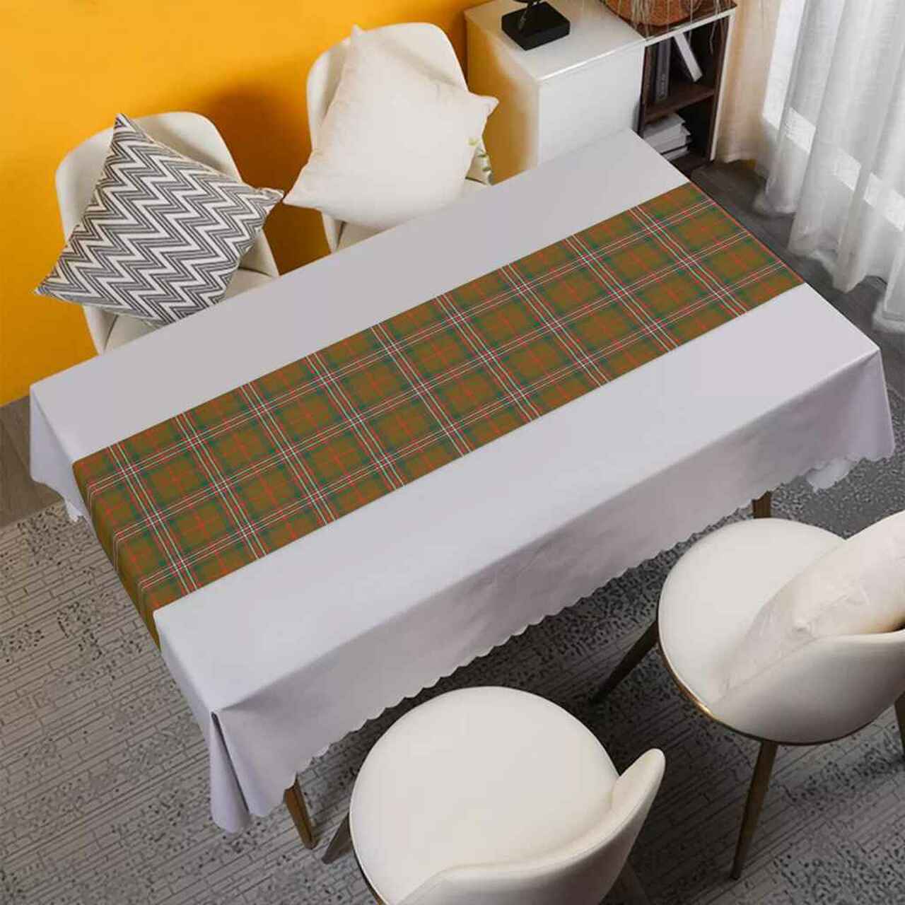 Clan Scott Brown Modern Tartan Table Runner Cotton WE40 Clan Scott (Scott Tartan) Tartan Table Runner   