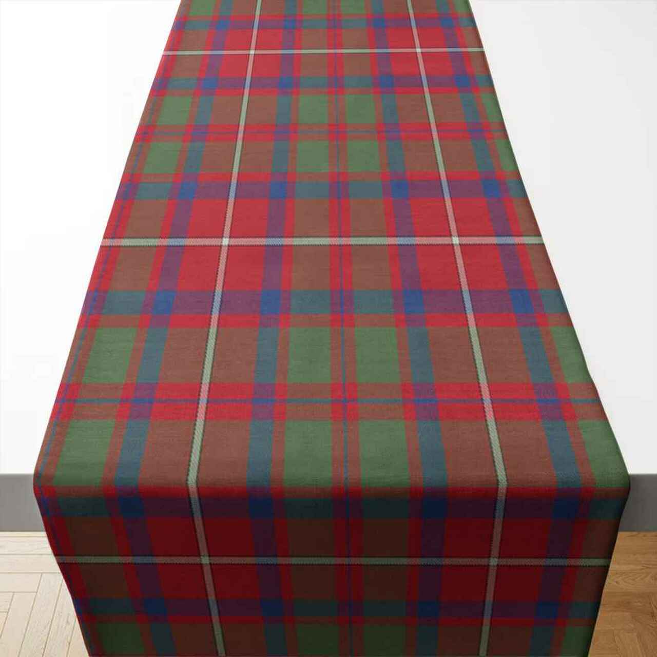 Clan Shaw Red Modern Tartan Table Runner Cotton BX88 Shaw Red Modern Tartan Tartan Table Runner   