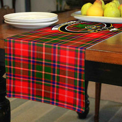 Clan Somerville Tartan Crest Table Runner Cotton BG62 Somerville Tartan Tartan Table Runner   