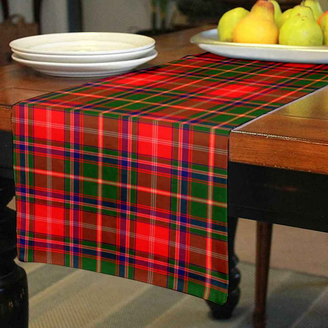 Clan Somerville Modern Tartan Table Runner Cotton VF68 Somerville Modern Tartan Tartan Table Runner   