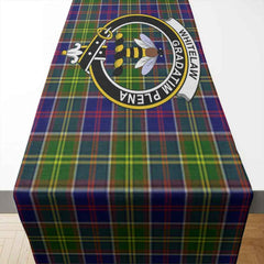 Clan Whitelaw Tartan Crest Table Runner Cotton KN51 Whitelaw Tartan Tartan Table Runner   