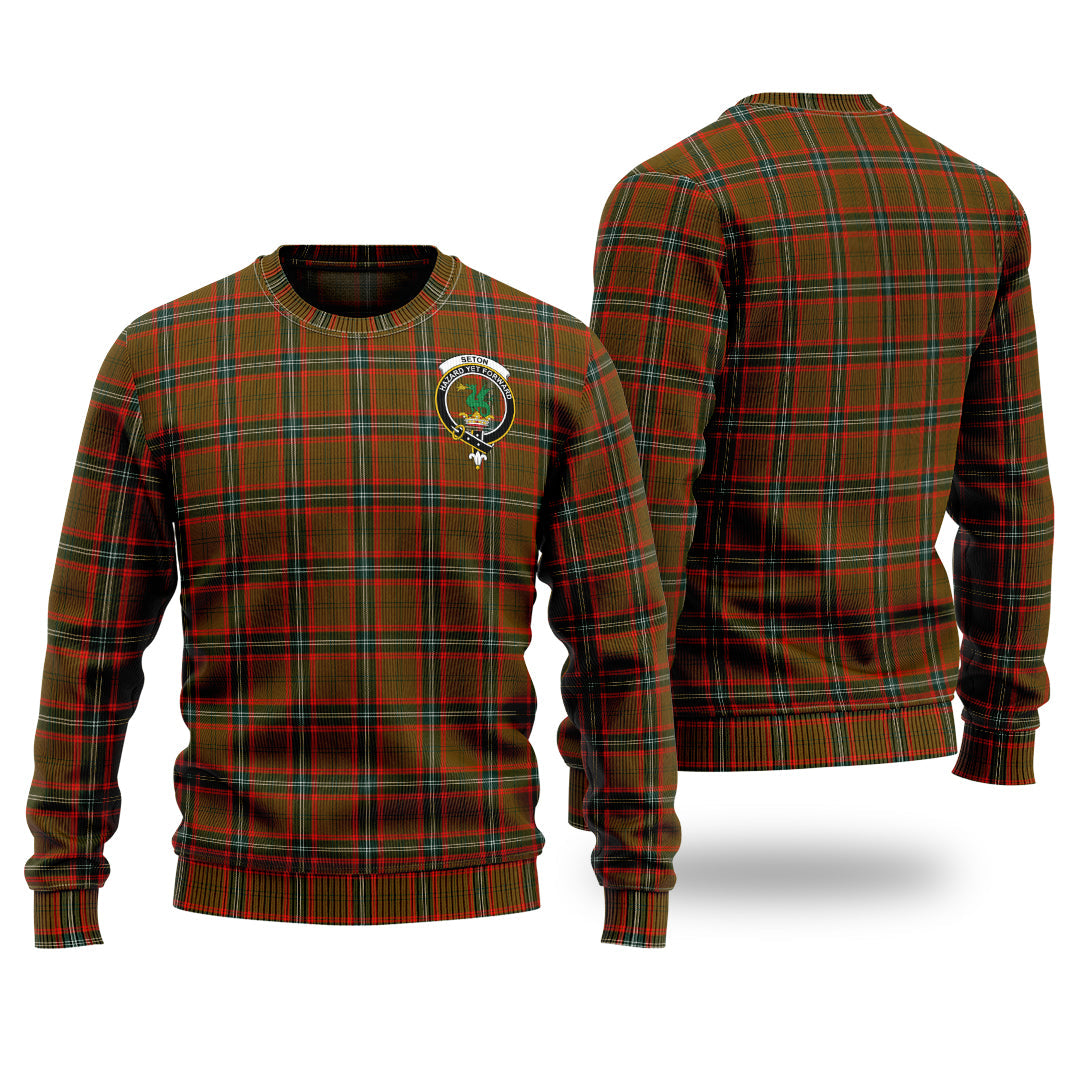 Clan Seton Hunting Modern Tartan Christmas Ugly Sweater FQ51 Seton Hunting Modern Tartan Tartan Sweater   