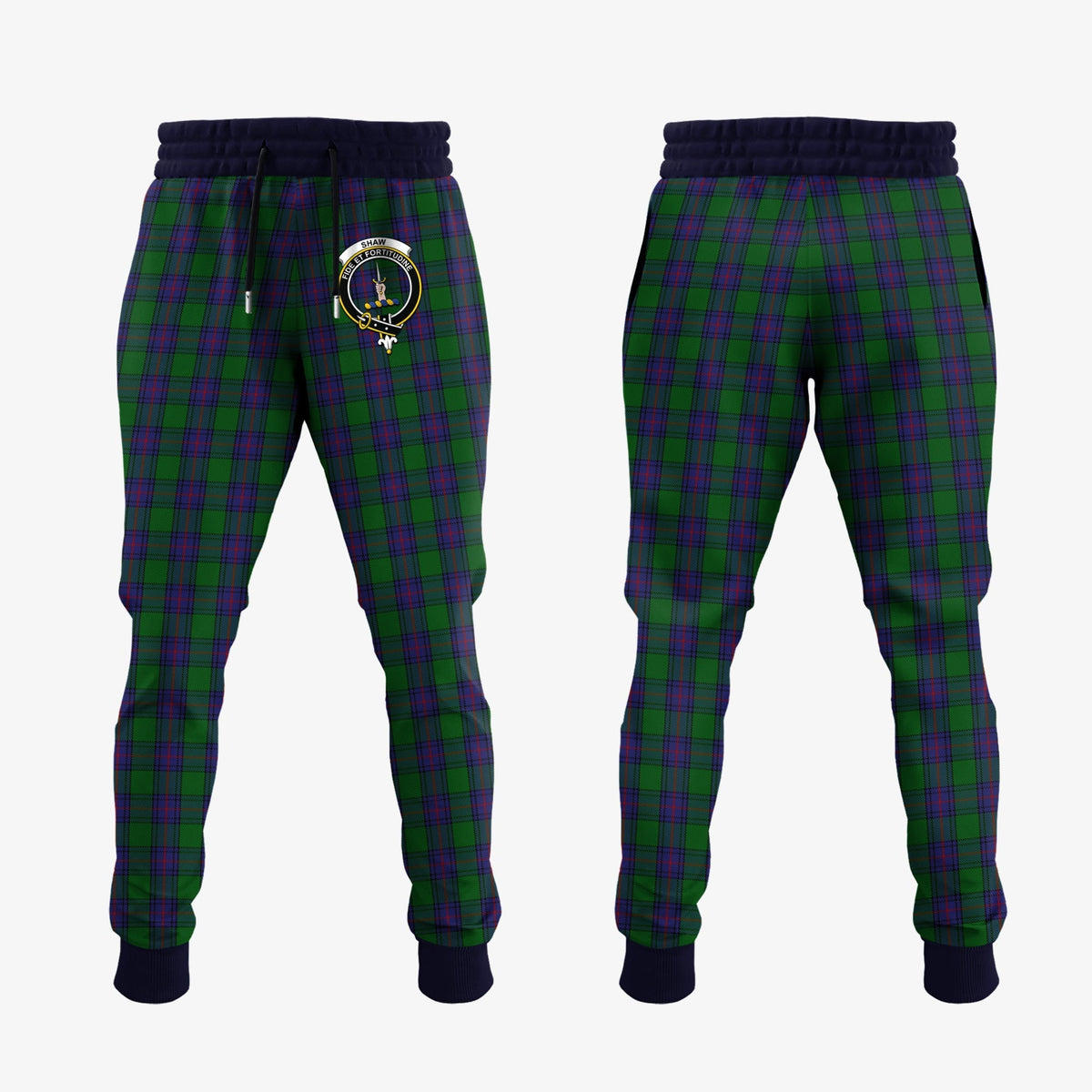 Clan Shaw Tartan Crest Jogger Sweatpants FV21 Clan Shaw Tartan Today   