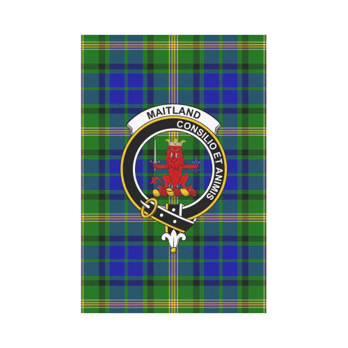 Clan Maitland Tartan Crest Garden Flag ZM32 Clan Maitland Tartan Today   