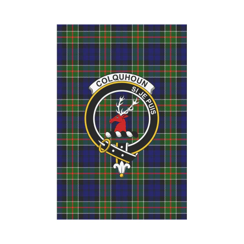 Clan Colquhoun Modern Tartan Crest Garden Flag IQ72 Clan Colquhoun Tartan Today   