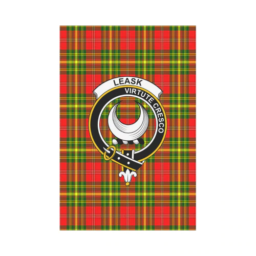 Clan Leask Tartan Crest Garden Flag BR50 Clan Leask Tartan Today   