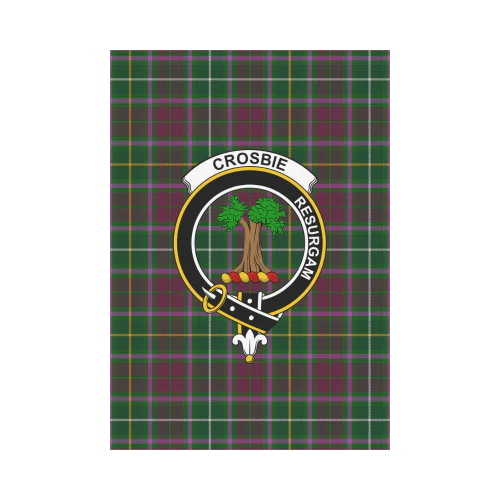 Clan Crosbie Tartan Crest Garden Flag SK27 Clan Crosbie Tartan Today   