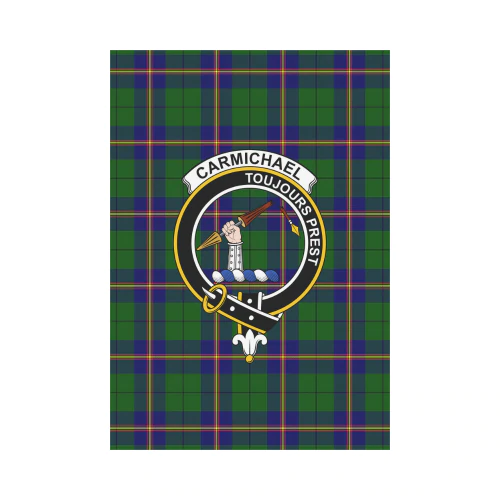 Clan Carmichael Modern Tartan Crest Garden Flag XC32 Clan Carmichael Tartan Today   