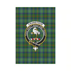 Clan Cranston Modern Tartan Crest Garden Flag UR11 Clan Hall Tartan Today   