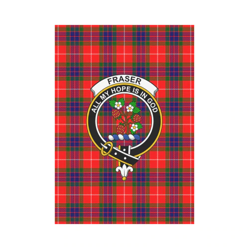 Clan Fraser Modern Tartan Crest Garden Flag SI64 Clan Fraser Tartan Today   