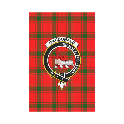 Clan MacDonald Of Sleat Tartan Crest Garden Flag UE75 Clan MacDonald of Sleat Tartan Today   