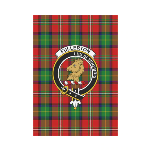 Clan Fullerton Tartan Crest Garden Flag CJ21 Clan Fullarton/Fullerton Tartan Today   