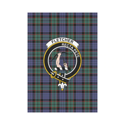 Clan Fletcher Modern Tartan Crest Garden Flag CK32 Clan Fletcher Tartan Today   