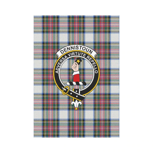 Clan Dennistoun Tartan Crest Garden Flag OK46 Clan Dennistoun Tartan Today   