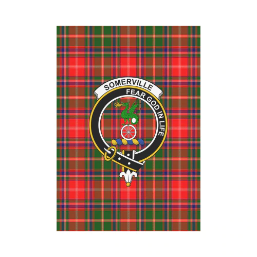 Clan Somerville Tartan Crest Garden Flag ID50 Clan Somerville Tartan Today   