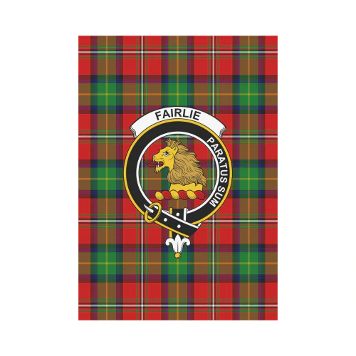 Clan Fairlie Modern Tartan Crest Garden Flag GW92 Clan Fairlie Tartan Today   