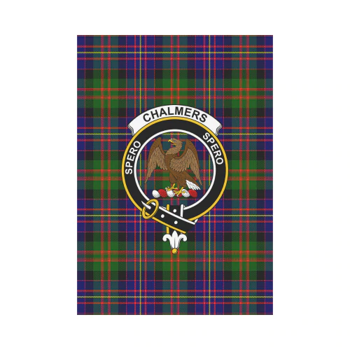 Clan Chalmers Modern Tartan Crest Garden Flag LB63 Clan Chalmers Tartan Today   