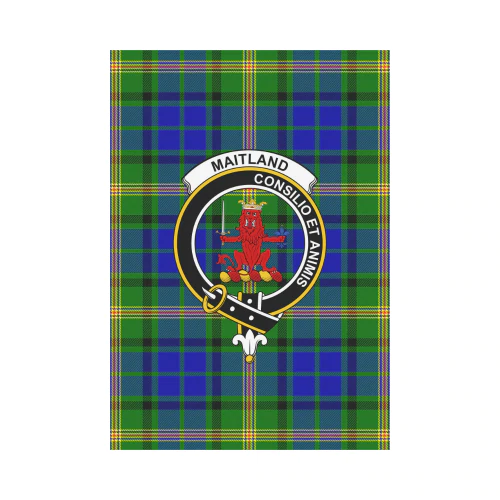 Clan Maitland Tartan Crest Garden Flag ZM32 Clan Maitland Tartan Today   