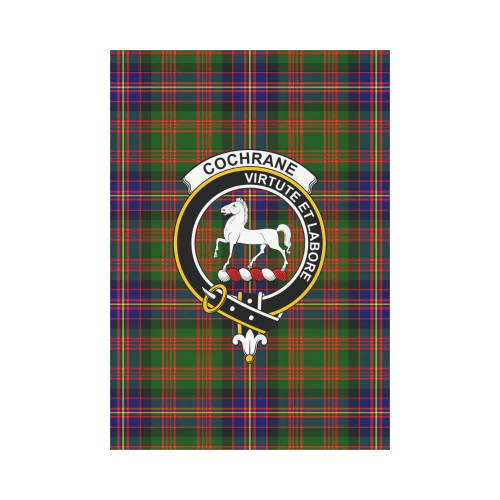 Clan Cochrane Modern Tartan Crest Garden Flag EZ77 Clan Cochrane Tartan Today   