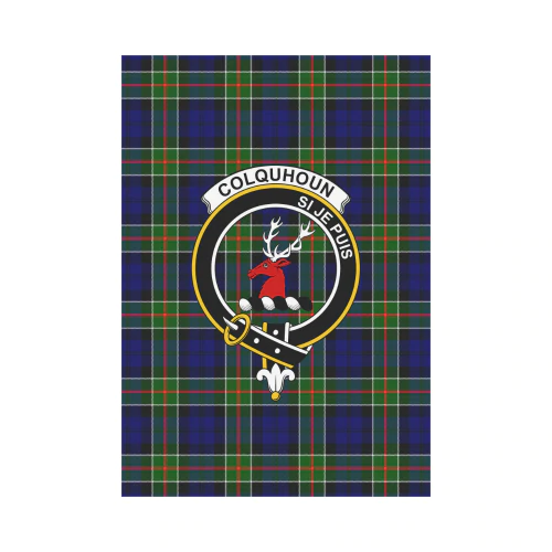 Clan Colquhoun Modern Tartan Crest Garden Flag IQ72 Clan Colquhoun Tartan Today   