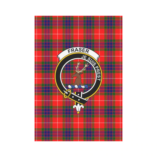 Clan Fraser Of Lovat Tartan Crest Garden Flag RO87 Clan Fraser Tartan Today   