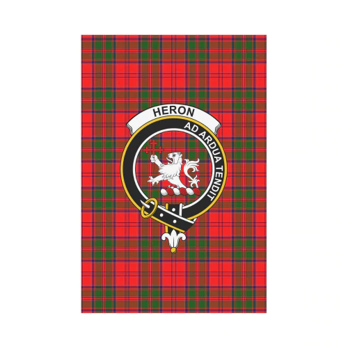 Clan Heron Tartan Crest Garden Flag QE97 Clan Heron Tartan Today   