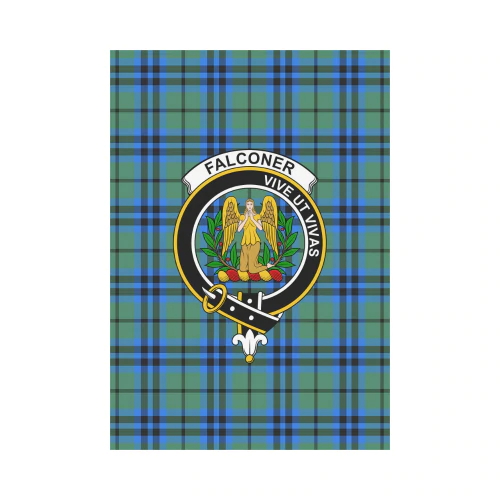 Clan Falconer Tartan Crest Garden Flag SP40 Clan Falconer Tartan Today   