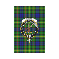 Clan Rollo Tartan Crest Garden Flag GS80 Clan Rollo Tartan Today   