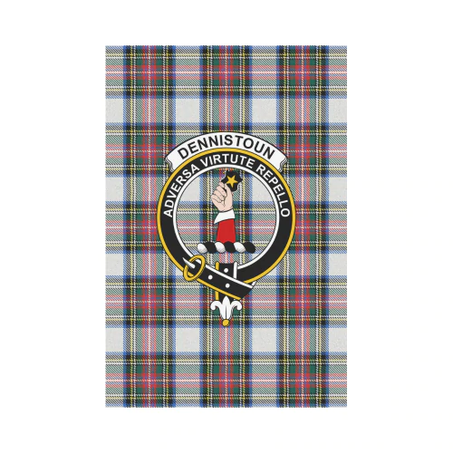 Clan Dennistoun Tartan Crest Garden Flag OK46 Clan Dennistoun Tartan Today   