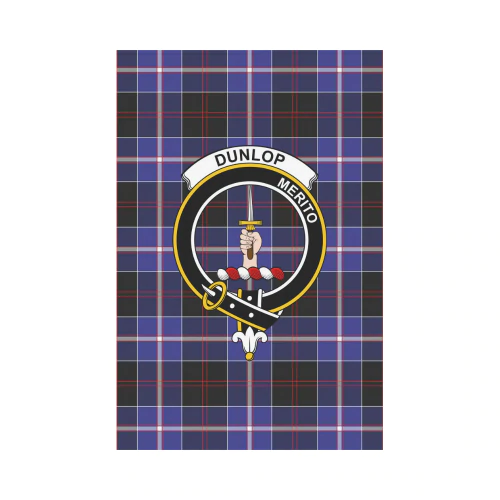 Clan Dunlop Modern Tartan Crest Garden Flag PD30 Clan Dunlop Tartan Today   