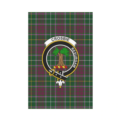 Clan Crosbie Tartan Crest Garden Flag SK27 Clan Crosbie Tartan Today   