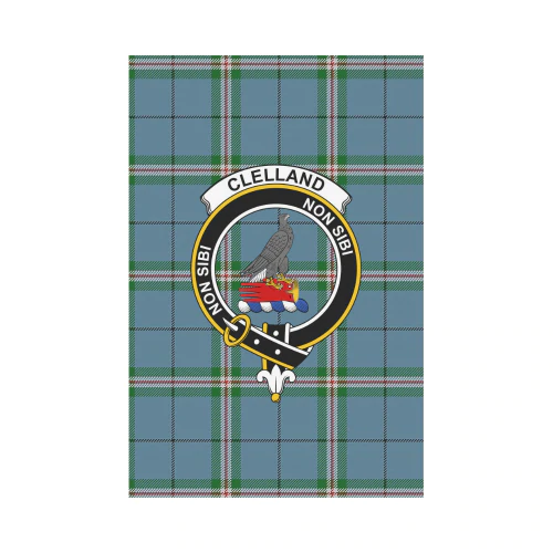 Clan Clelland Modern Tartan Crest Garden Flag JV79 Clan Clelland Tartan Today   