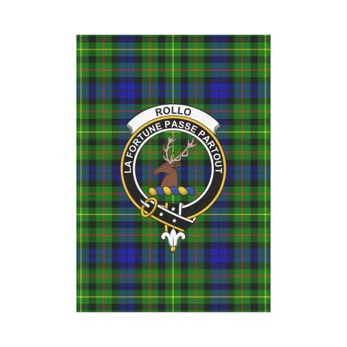 Clan Rollo Tartan Crest Garden Flag GS80 Clan Rollo Tartan Today   