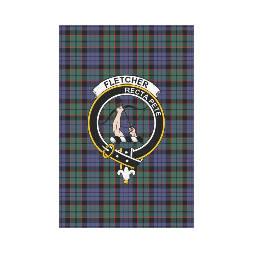 Clan Fletcher Modern Tartan Crest Garden Flag CK32 Clan Fletcher Tartan Today   