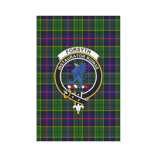 Clan Forsyth Modern Tartan Crest Garden Flag MD77 Clan Forsyth Tartan Today   