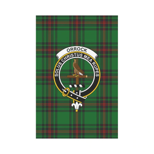 Clan Orrock Tartan Crest Garden Flag CR39 Clan Orrock Tartan Today   