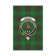 Clan Orrock Tartan Crest Garden Flag CR39 Clan Orrock Tartan Today   